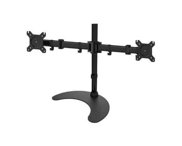 Suport cu doua brate pentru monitor Techly ICA-LCD 3410, de birou, 13-27 inch, mobil (Negru)