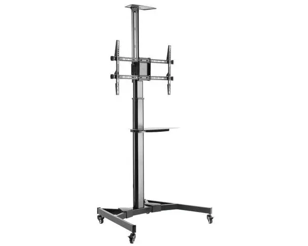 Stand Mobil Techly ICA-TR46, raft multimedia, 37inch-70inch, 50 kg (Negru)