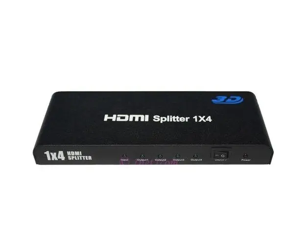 Splitter HDMI PremiumCord khsplit8b, 1 intrare - 8 iesiri, 4K, FULL HD, 3D, alimentator inclus (Negru)