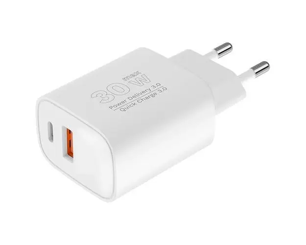 Incarcator retea Kruger&Matz KM0855, Quick Charge, PD 3.0, QC 3.0, 30W, USB - USB Type-C (Alb)