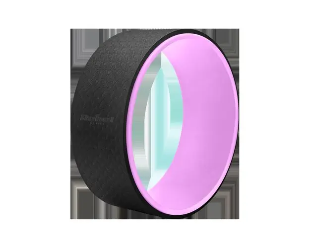 Roata yoga Rebel Active RBA-3062-PU, 32cm (Negru/Roz)