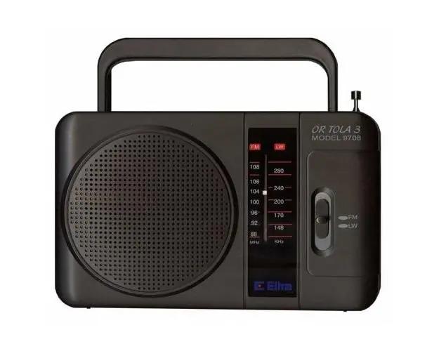 Radio portabil Eltra Tola, FM, Jack 3.5 mm (Negru)