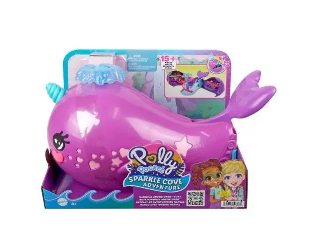 Set figurine POLLY POCKET NARWAL Submarin, MATTEL, Plastic, Mov