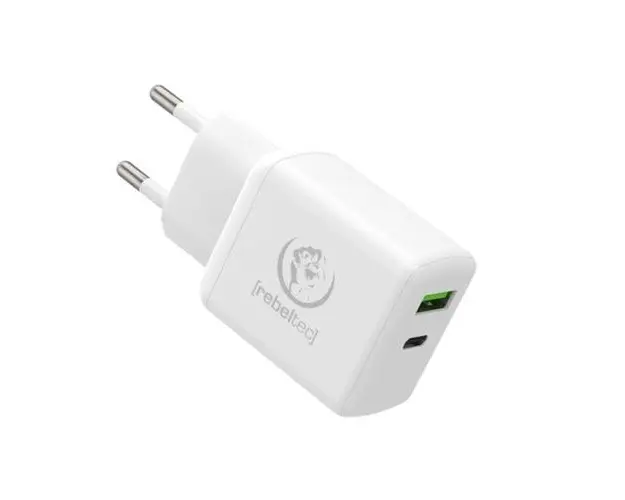 Incarcator Retea Rebeltec RBLAKT00016, Quick Charge, 20 W (Alb)
