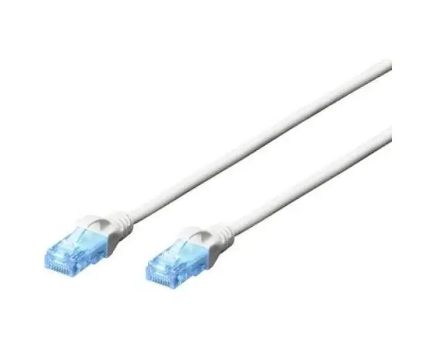 Cablu de conectare la retea RJ45 CAT 5e U/UTP 10,00 m Pereche rasucita alba Digitus (DK-1512-100/WH)