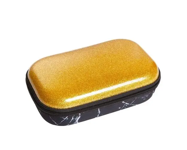 Penar cu fermoar Zipit Glitter Storage box, Auriu
