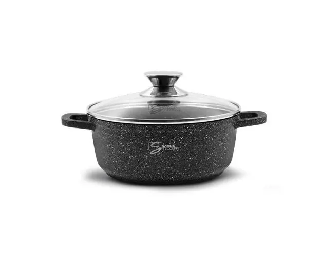 Oala cu capac Samus Toledo Line TOL20-OC, 20 cm, 2.3 L (Negru)