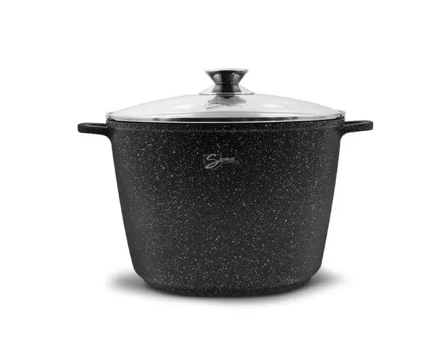 Oala inalta cu capac Samus Toledo Line TOL282-OIC, 28 cm, 10 L (Negru)