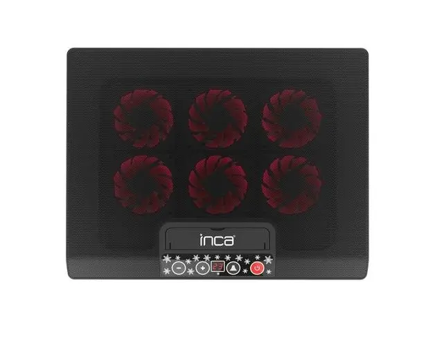 Cooler laptop Inca INC-601GMS, 2xUSB, 380x290x33mm (Negru/Rosu)