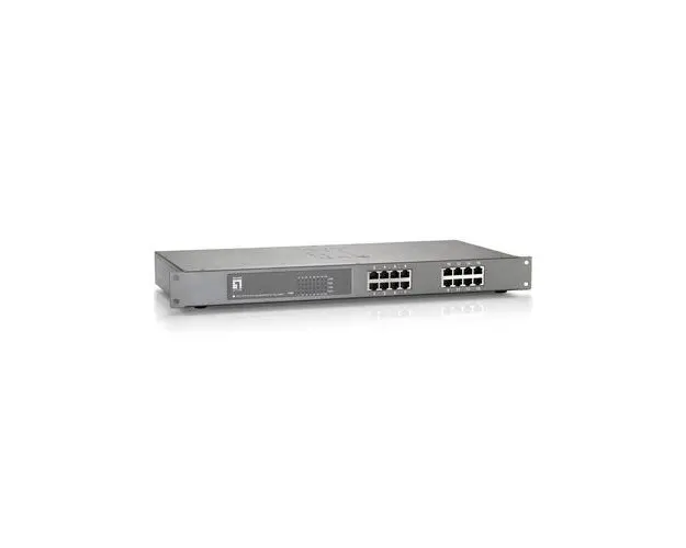 Switch LevelOne FEP-1612, 16 Porturi Fast Ethernet, PoE (Gri)