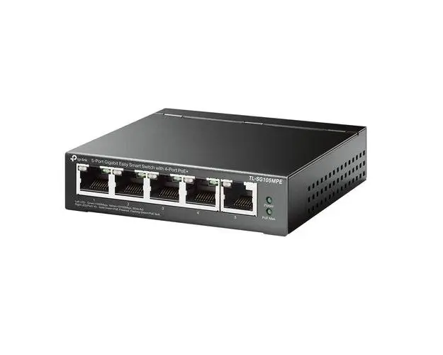 Switch TP-Link TL-SG105MPE, 5 Porturi Gigabit, PoE+ (Gri)