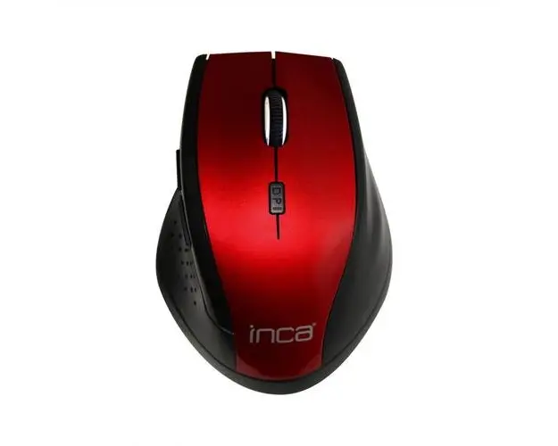 MouseWireless Inca, 2.4 GHz, 1600 dpi, Negru/Rosu