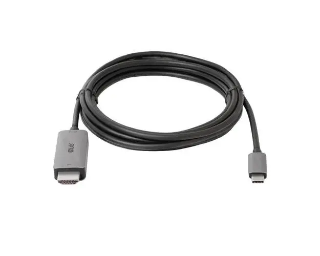 Cablu USB tip C la HDMI CLUB3D Quick View, 3m, 4K120Hz, HDR10, DSC1.2 (Negru)