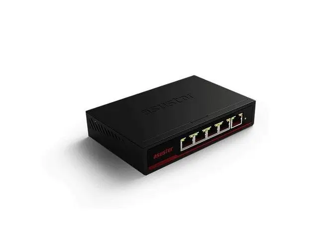 Switch Asustor ASW205T, 5 Porturi Gigabit (Negru)
