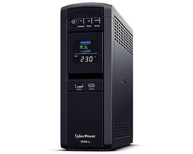 UPS CyberPower PFC Sinewave CP1350EPFCLCD, 1350VA, 810W, 6 Prize Schuko, AVR (Negru)