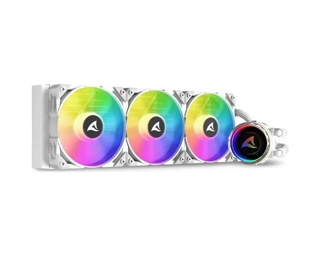 Cooler CPU Sharkoon S90, iluminare RGB, 3x120 mm, 2000 rpm (Alb)