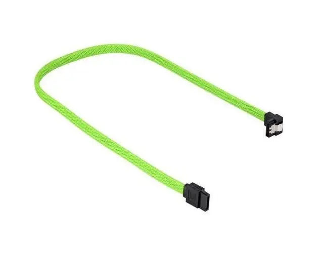 Cablu Sharkoon, SATA III, 90, 0.45 m, Verde