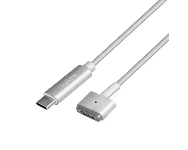 Cablu alimentare LOGILINK compatibil cu Apple, USB Type-C la tip Apple MagSafe2, 1.8m (Argintiu)