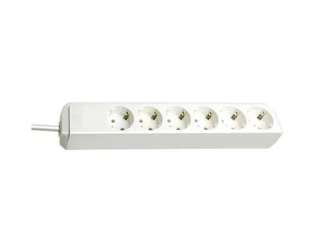 Prelungitor Brennenstuhl Eco-Line 6 Way, 6 prize, 1.5 m (Alb)