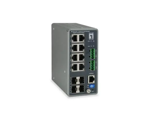 Switch Level One IGU-1271, 12 Porturi Gigabit, PoE (Gri)