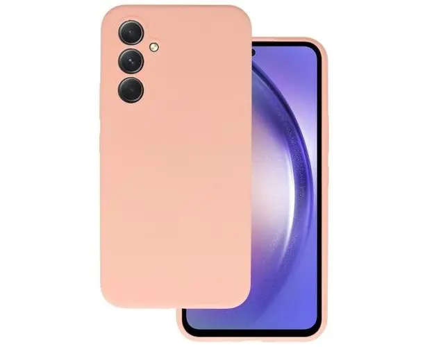 Husa Lemontti Silicone Lite compatibila cu Samsung Galaxy A55, Roz