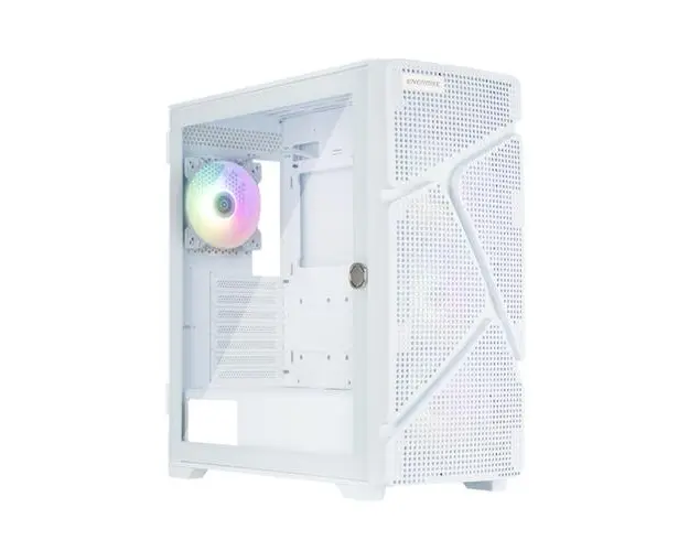 Carcasa Enermax MarbleShell MS31 RGB, Middle Tower, Fara sursa, ATX, E-ATX (Alb)