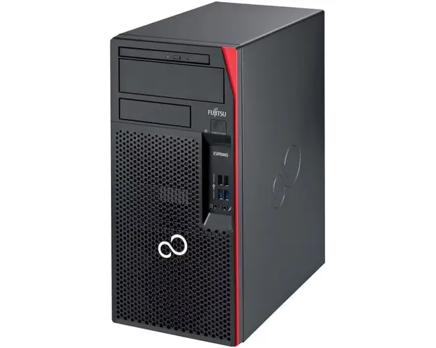 Calculator Sistem PC Refurbished Fujitsu Esprimo P558 Tower, Intel Pentium Gold G5400 3.70GHz, 8GB DDR4, 256GB SSD, DVD-ROM