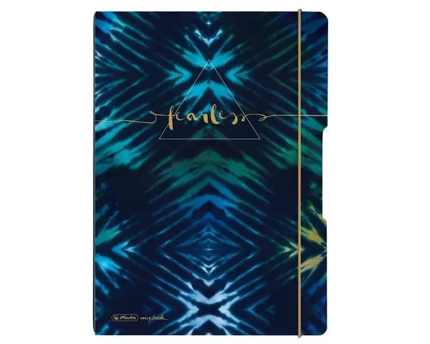 Caiet Herlitz MyBook Flex, 2 x 40 file, 80 g/mp, dictando si matematica, New Batik Fearless