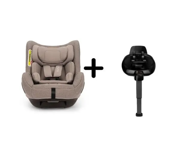 Set Scaun auto rotativ Nuna, i-Size TODL next Cedar, 40-105 cm + Baza isofix BASE next i-Size pentru TODL next, testat ADAC, Bej