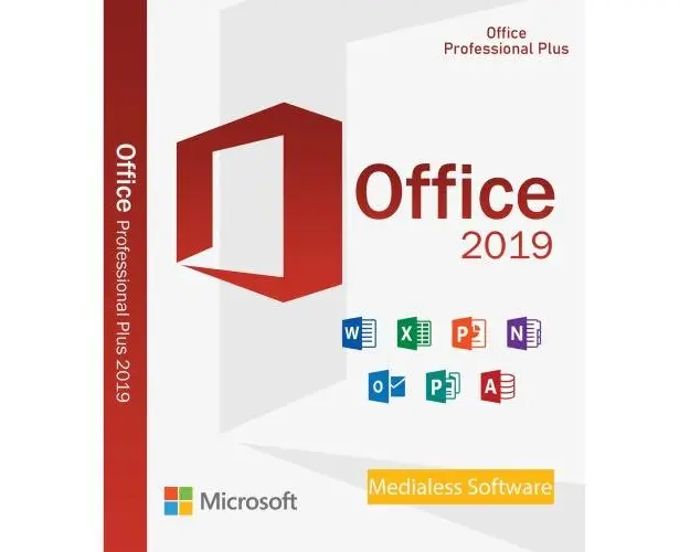 Microsoft Office 2019 Professional Plus, 32/64 bit, Multilanguage, Medialess
