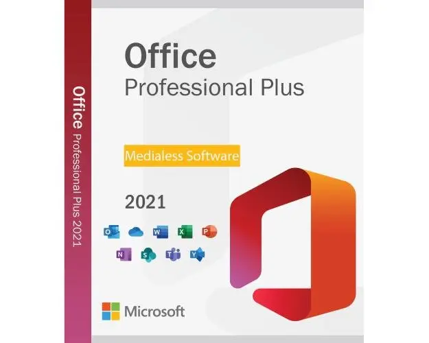 Microsoft Office 2021 Professional Plus, 32/64 bit, Multilanguage, Medialess