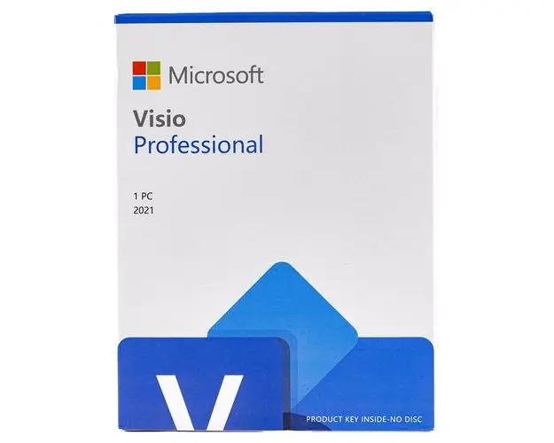 Microsoft Visio Professional 2021, Retail FPP, Windows 64 bit, Multilanguage, USB 3.0, eticheta CoA