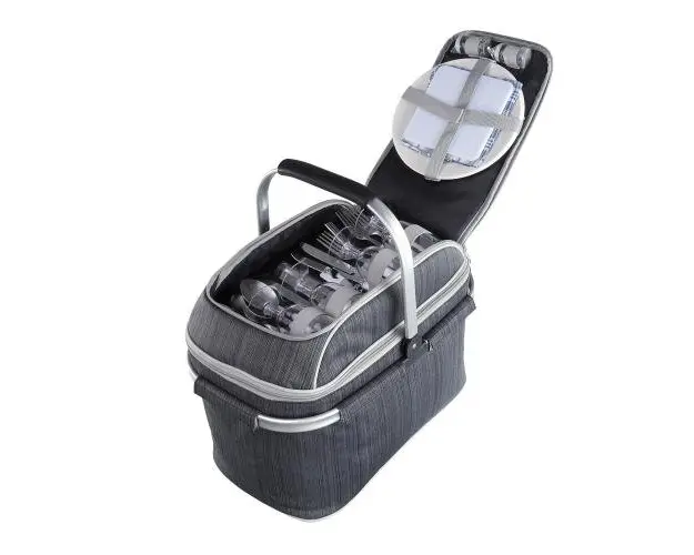 Cos pentru picnic BE NOMAD SEP117, 4 persoane, 29 accesorii, 23 l, termoizolat (Gri)