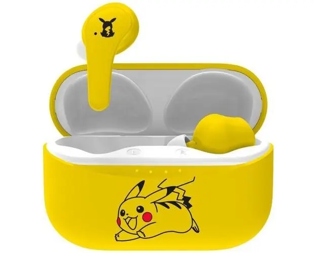 Casti True Wireless OTL Pokemon Pikachu, Microfon, Bluetooth 5.0 (Galben)