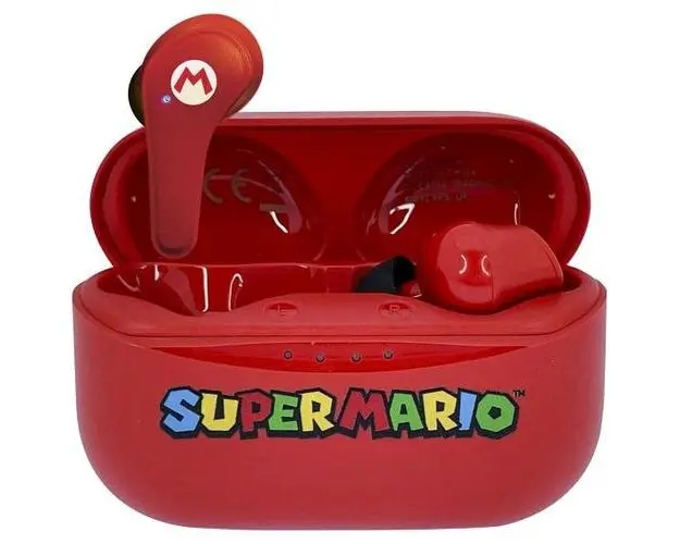 Casti True Wireless OTL Super Mario Icon, Microfon, Bluetooth (Rosu)