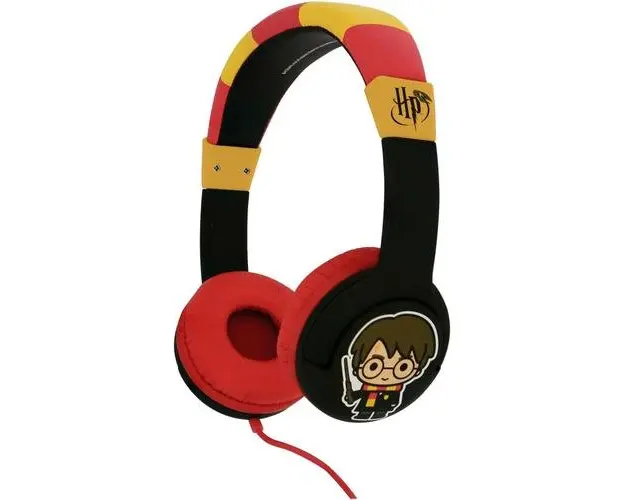 Casti Stereo OTL Harry Potter Chibi, Cu fir, Pentru copii (Negru/Galben)