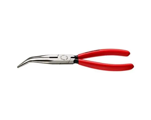 Cleste cu cioc semirotund Knipex 2621200SB, 200 mm (Rosu)