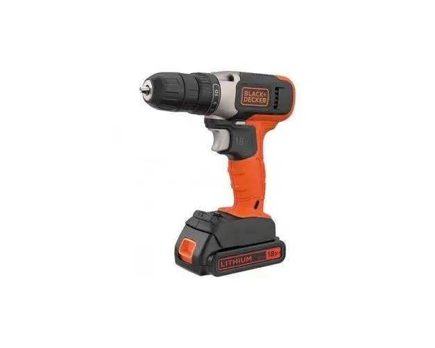 Masina de gaurit si insurubat pe acumulator Black & Decker BCD001KBA10-QW, 18 V, 37 Nm, 600 rpm + 10 Accesorii