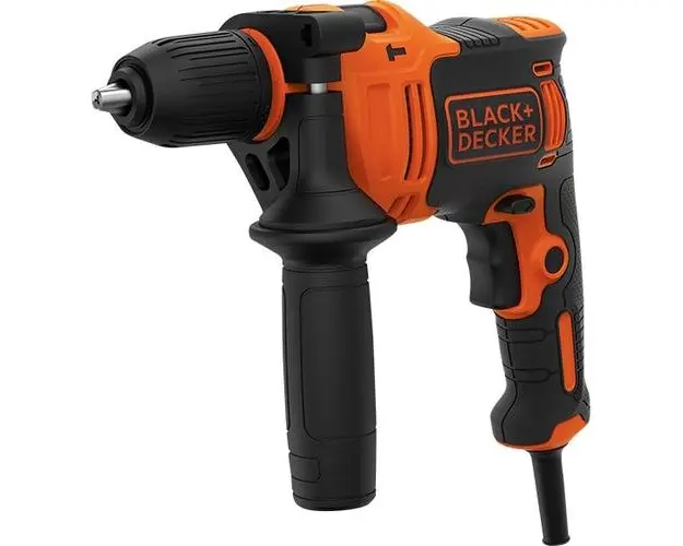 Burghiu cu impact Black & Decker BEH710K-QS, 710 W, 2800 rpm (Portocaliu/Negru)