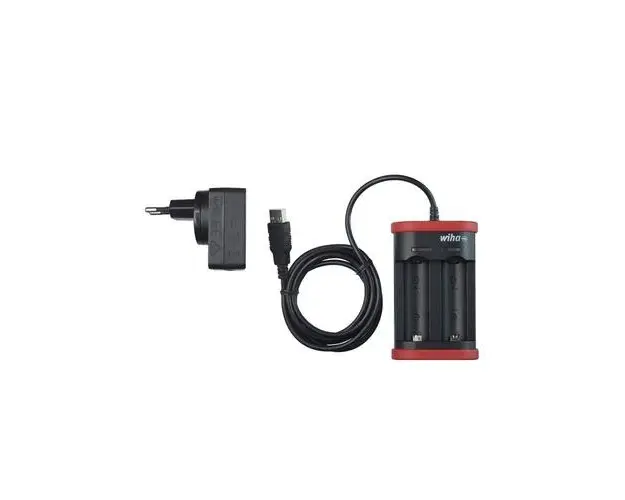 Incarcator acumulatori Wiha WH41915, 18500 Li-Ion, cu USB si Europlug