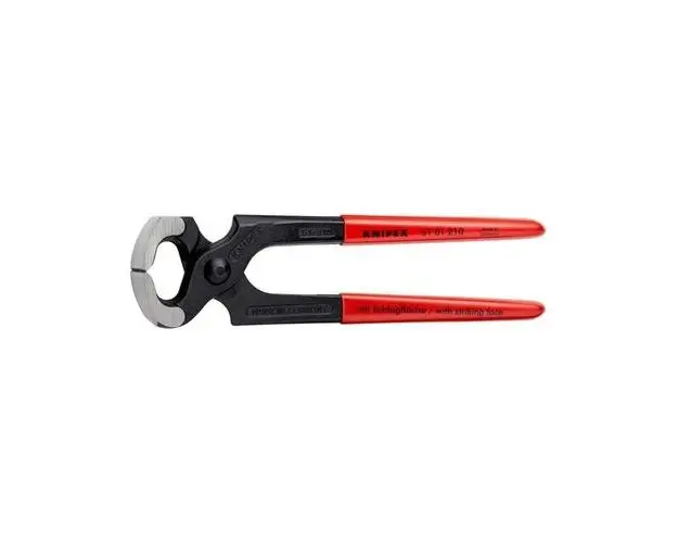 Cleste pentru tamplar Knipex 5101210SB, Cu suprafata de sprijin ,210 mm (Negru/Rosu)