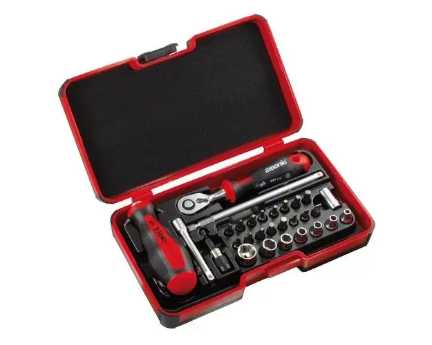 Set surubelnite FELO Felo-SMART II, 29 buc, Negru/Rosu