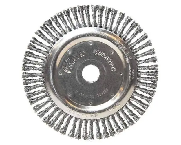 Perie de sarma disc cu toroane Weiler, 115 x 0.5 x 22.2 mm, inox