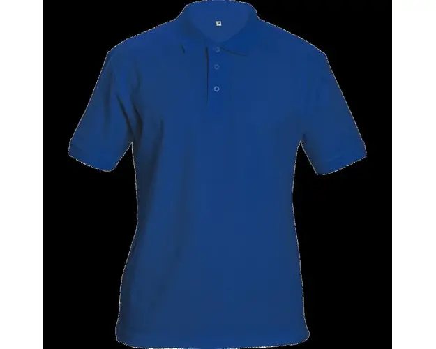 Tricou de lucru polo unisex, material dublu pique Cerva Dhanu, marime M, Albastru