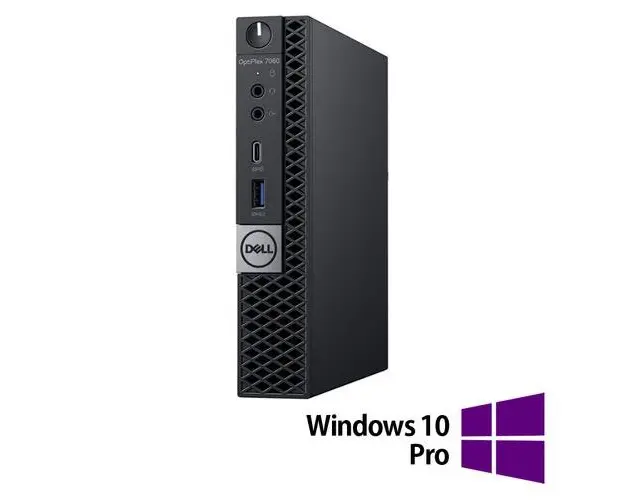 Calculator Sistem PC Refurbished DELL OptiPlex 7060 Mini PC, Intel Core i5-8500T 2.10 - 3.50GHz, 8GB DDR4, 128GB SSD + Windows 10 Pro