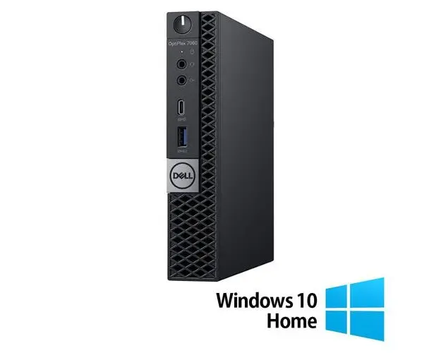 Calculator Sistem PC Refurbished DELL OptiPlex 7060 Mini PC, Intel Core i5-8500T 2.10 - 3.50GHz, 8GB DDR4, 128GB SSD + Windows 10 Home