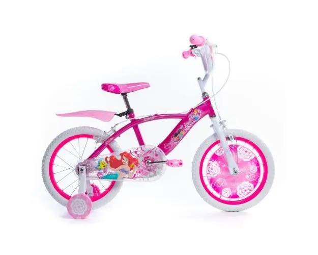 Bicicleta pentru copii Huffy Disney Princess, roti 16'' (Roz)