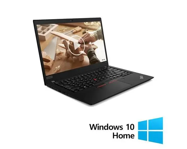 Laptop Refurbished LENOVO ThinkPad T490, Intel Core i5-8265U 1.60 - 3.90GHz, 16GB DDR4, 256GB SSD, 14 Inch Full HD, Webcam + Windows 10 Home