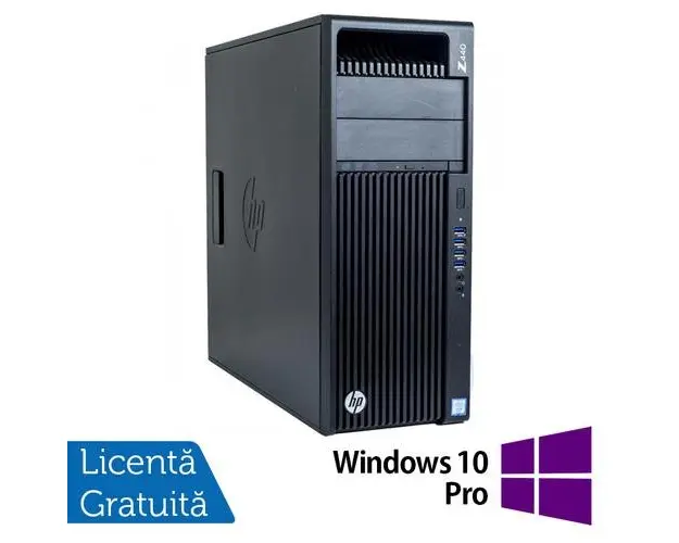 Calculator Sistem PC Refurbished Workstation Refurbished HP Z440, Intel Xeon Quad Core E5-1620 V3 3.50 - 3.60GHz, 32GB DDR4 ECC, 240GB SSD + 2TB HDD, Nvidia Quadro K2200/4GB + Windows 10 Pro