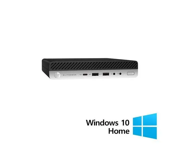 Calculator Sistem PC Refurbished HP EliteDesk 800 G3 Mini PC, Intel Core i5-6500T 2.50GHz, 16GB DDR4, 256GB SSD + Windows 10 Home